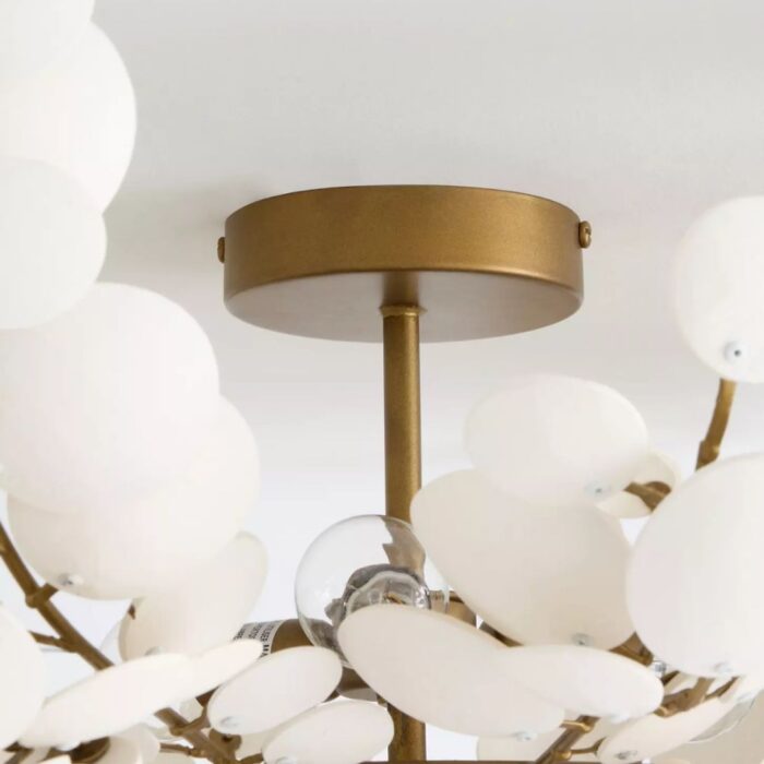 BILAL COCONUT FLUSH MOUNT CREAM