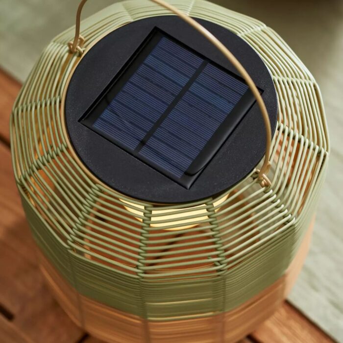 TWO TONE ROPE SOLAR LANTERN