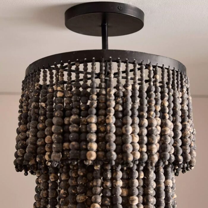 BEADED FLUSH MOUNT CEILING LIGHT
