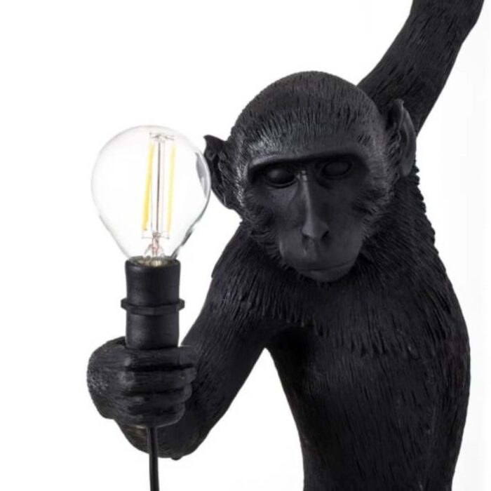 WALL LIGHT MONKEY HANGING BLACK