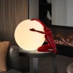 NOVELLA 14 NOVELTY TABLE LAMP RED
