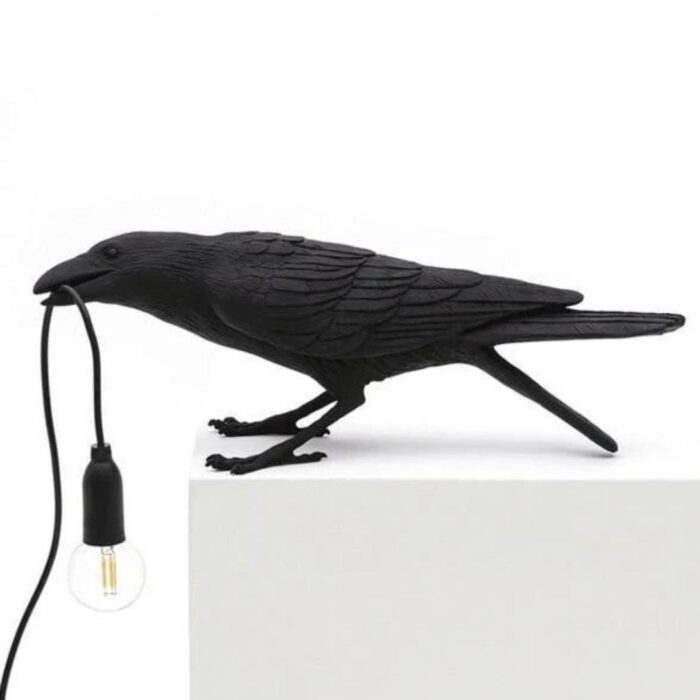 UNIQUE LED BIRD LAMP AND DECOR YEDWO HOME BLACK TABLE LAMP BEND