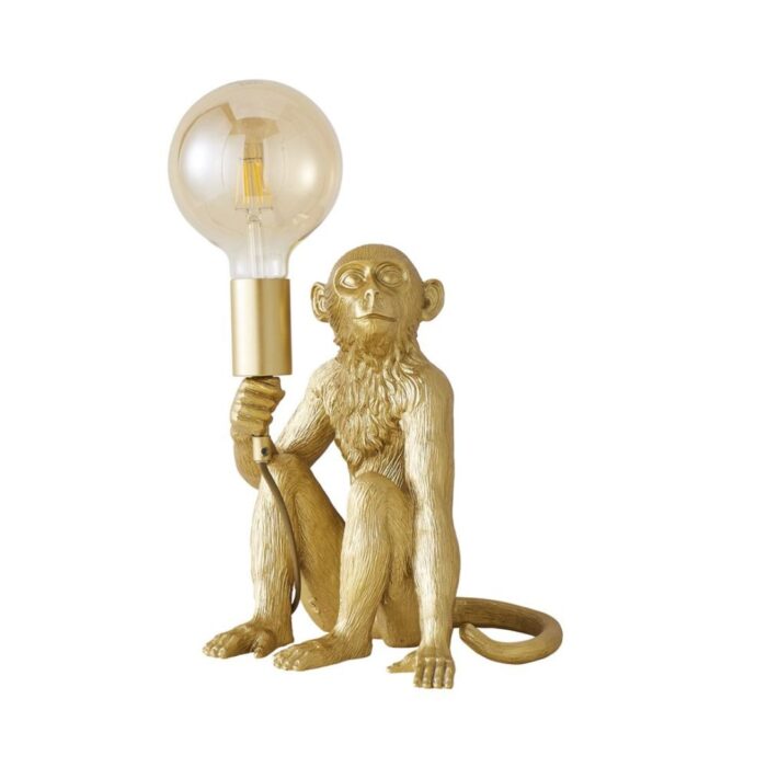 GEORGE MONKEY TABLE LAMP IN METALLIC GOLD