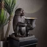 ART DECO MONKEY WITH LIGHT