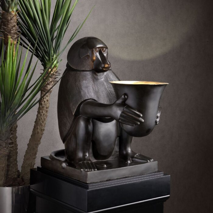 ART DECO MONKEY WITH LIGHT