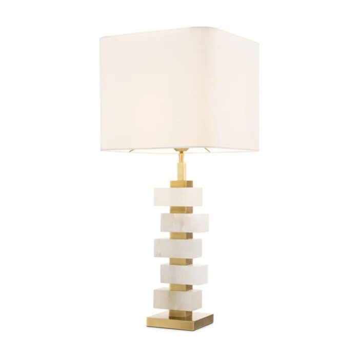 AMBER TABLE LAMP BRASS