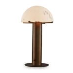 ASTON TABLE LAMP ALABASTER AND ANTIQUE BRASS