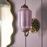 THE ELOISE SCALLOP MILK GLASS SCONCE WALL LIGHT LAVENDER