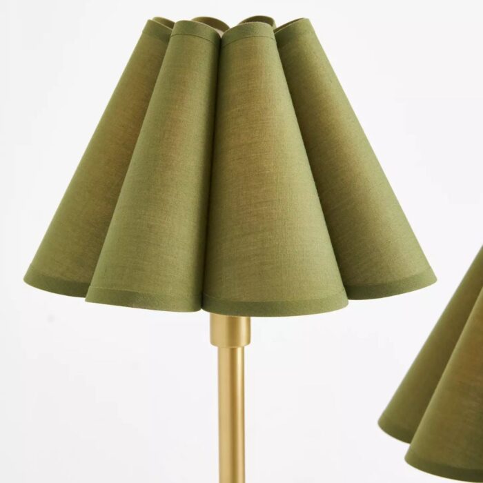 POLLY SCALLOPED SHADED METAL FLOOR LAMP