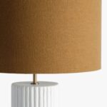 LARGE TABLE LAMP RIBBED GESSO