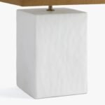 SMALL TABLE LAMP RECTANGULAR GESSO