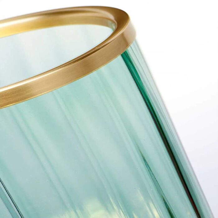 ARNO TABLE LAMP GREEN AGED BRASS