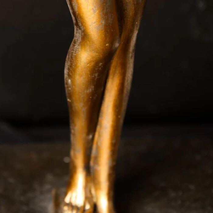 BRASS LADY TABLE LAMP