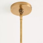 ROBERTA SCALLOPED LEATHER LINEAR CHANDELIER CREAM
