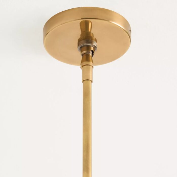 ROBERTA SCALLOPED LEATHER LINEAR CHANDELIER CREAM