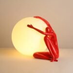 NOVELLA 14 NOVELTY TABLE LAMP RED