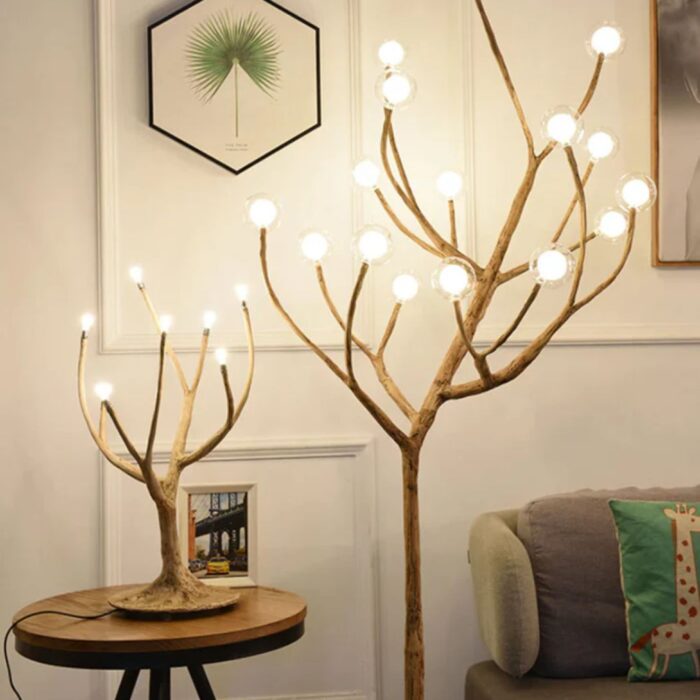 NORDIC RUSTIC TREE BRANCH FLOOR LAMP