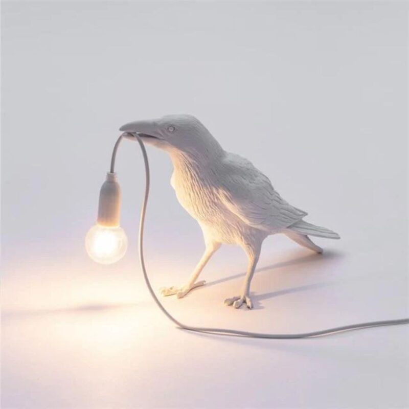 UNIQUE LED BIRD LAMP AND DECOR YEDWO HOME WHITE TABLE LAMP