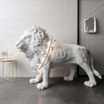 LION SCULPTURE FLOOR LAMP