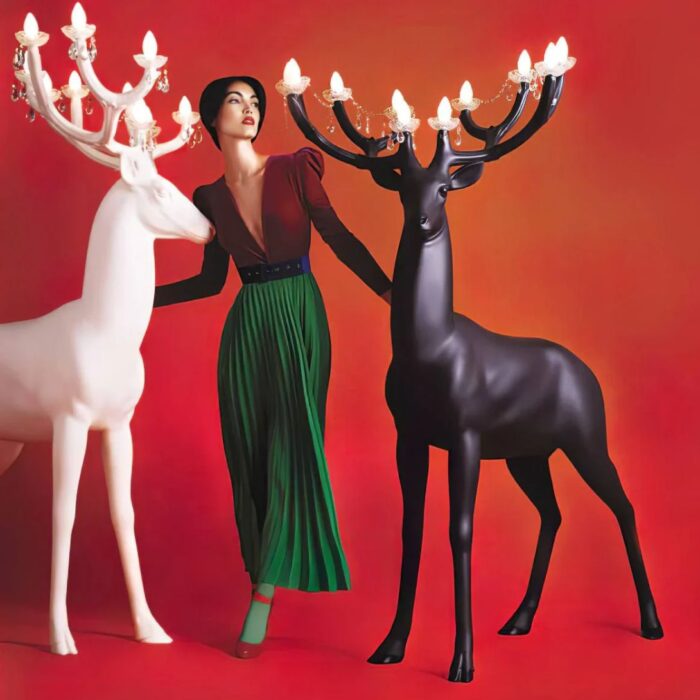 FAWN SCULPTURE FLOOR LAMP BLACK