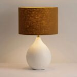 SMALL TABLE LAMP ROUND GESSO
