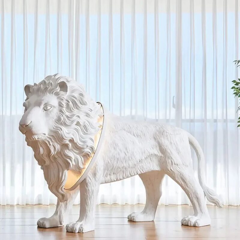 LION SCULPTURE FLOOR LAMP