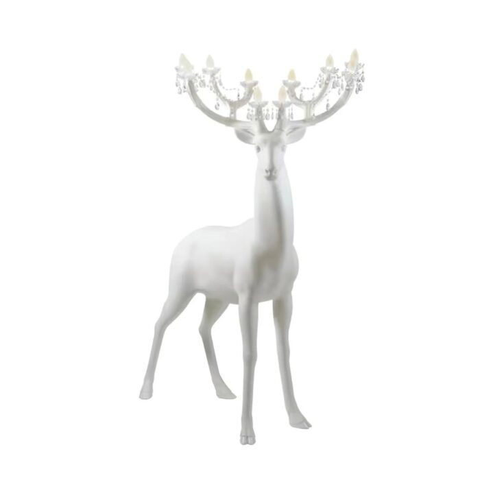 FAWN SCULPTURE FLOOR LAMP WHITE