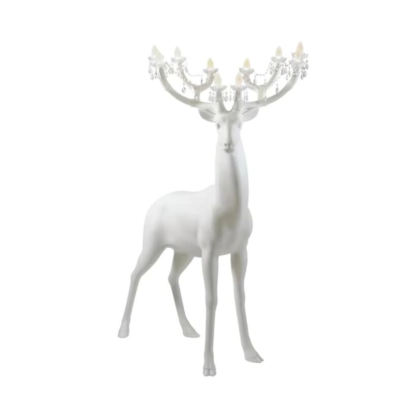 FAWN SCULPTURE FLOOR LAMP WHITE