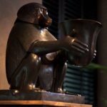 ART DECO MONKEY WITH LIGHT