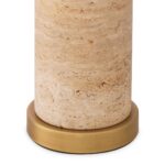 LXRY TABLE LAMP AND SHADE TRAVERTINE