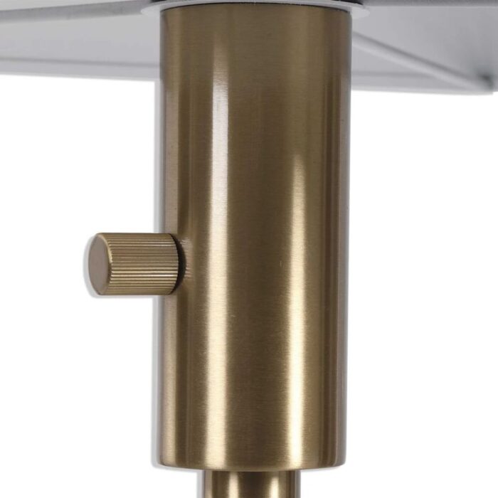 BLACK LABEL TELESCOPE BUFFET LAMP WHITE MARBLE AND BRASS