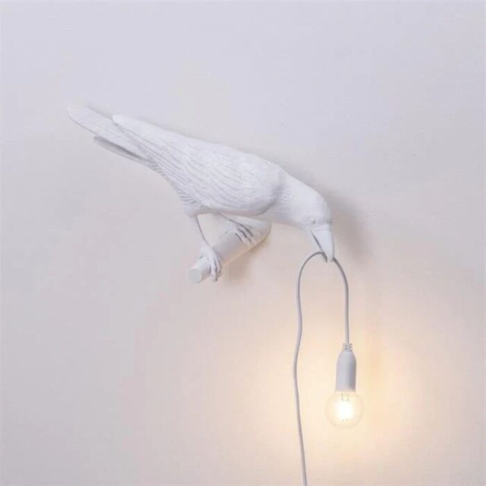 UNIQUE LED BIRD LAMP AND DECOR YEDWO HOME WHITE WALL LAMP RIGHT