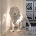 LION SCULPTURE FLOOR LAMP