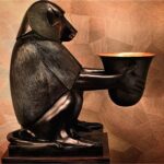 ART DECO MONKEY WITH LIGHT