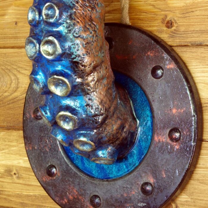WHIMSICAL TENTACLE LAMPS IN COPPER GREEN