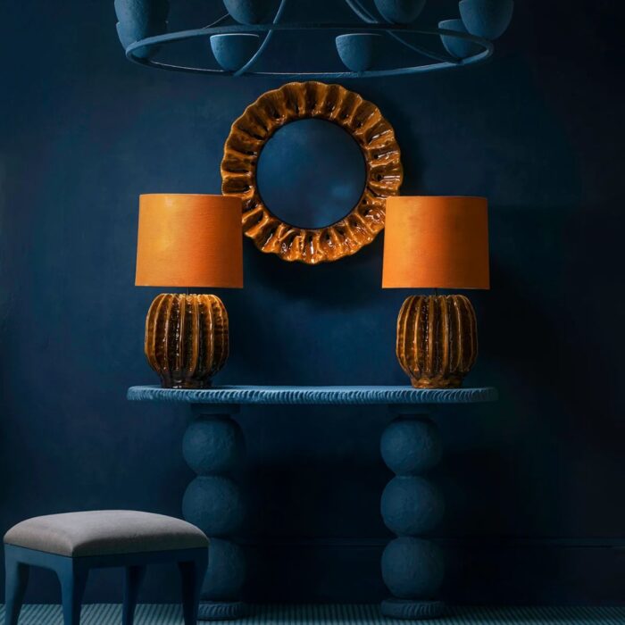 FINLEY CERAMIC LAMP CREME BRULEE