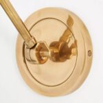 ROBERTA SCALLOPED LEATHER TASK SCONCE WHITE