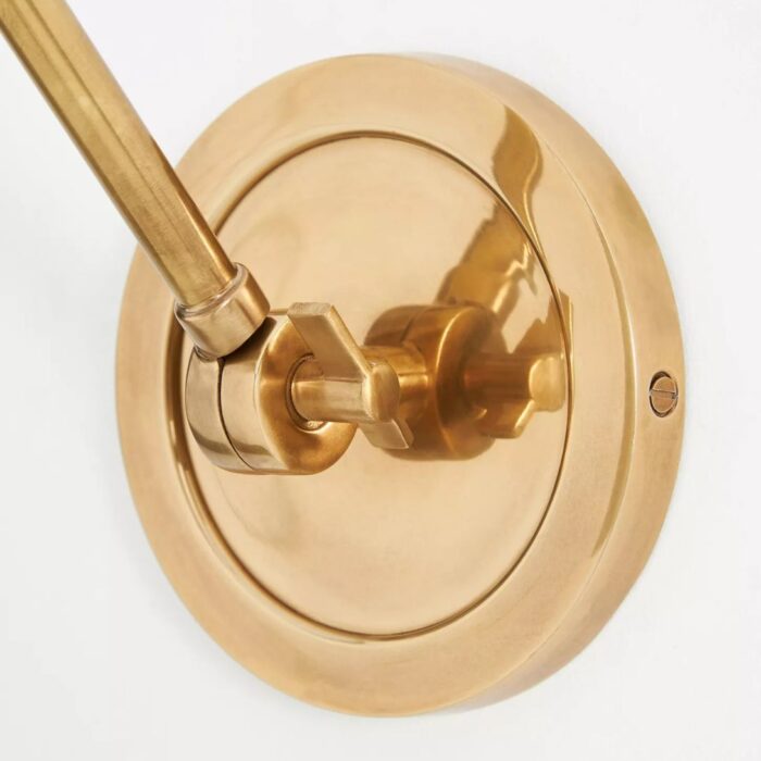 ROBERTA SCALLOPED LEATHER TASK SCONCE WHITE