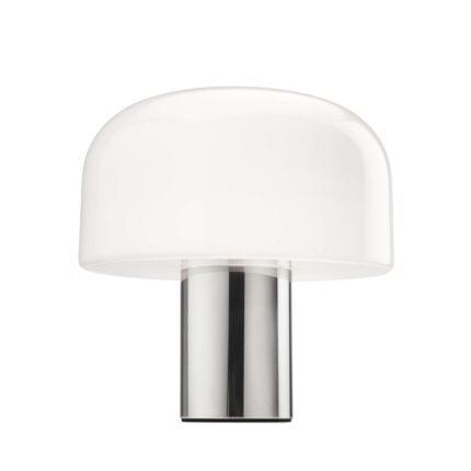 BELLHOP GLASS T TABLE LAMP BRIGHT ALUMINIUM