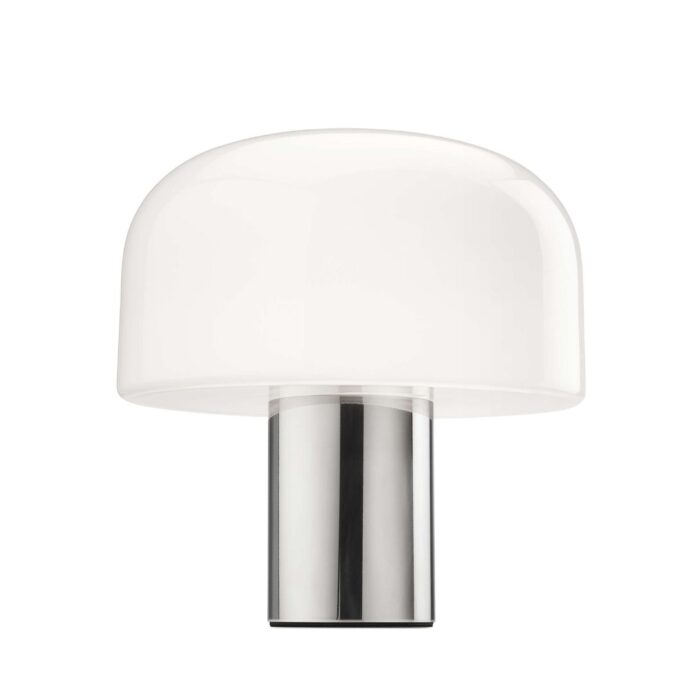 BELLHOP GLASS T TABLE LAMP BRIGHT ALUMINIUM