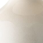 MABEL TABLE LAMP AND SHADE CRACKLED WHITE CERAMIC