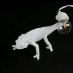 RESIN LIZARD TABLE LAMP 7.5