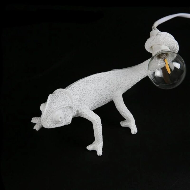 RESIN LIZARD TABLE LAMP 7.5