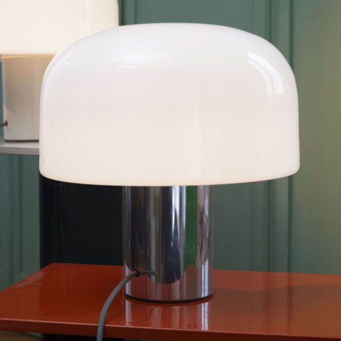BELLHOP GLASS T TABLE LAMP BRIGHT ALUMINIUM