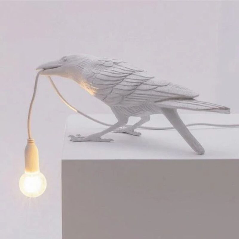 UNIQUE LED BIRD LAMP AND DECOR YEDWO HOME WHITE TABLE LAMP BEND