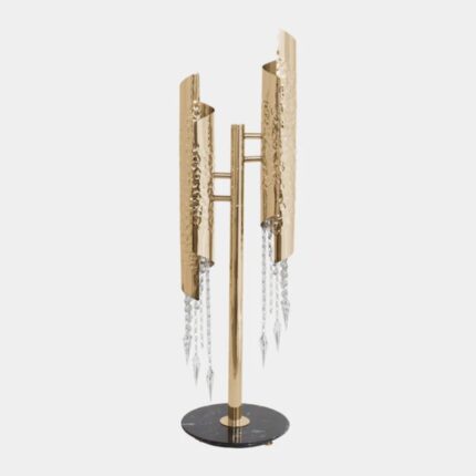 PENTHOUSE ASFOUR CRYSTAL HAMMERED GOLD TABLE LAMP