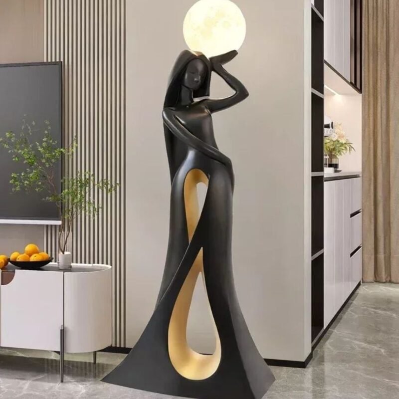 MOONLIT GODDESS SCULPTURAL LED FLOOR LAMP