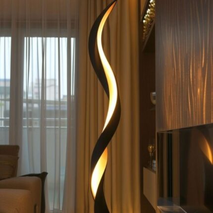 MODERN SPIRAL LED FLOOR LAMP WITH SOFT GLOW