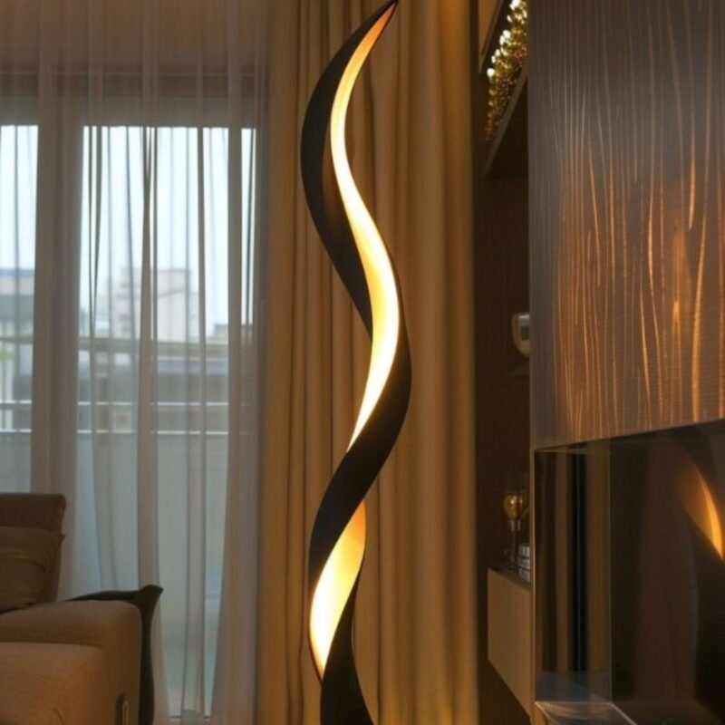 MODERN SPIRAL LED FLOOR LAMP WITH SOFT GLOW