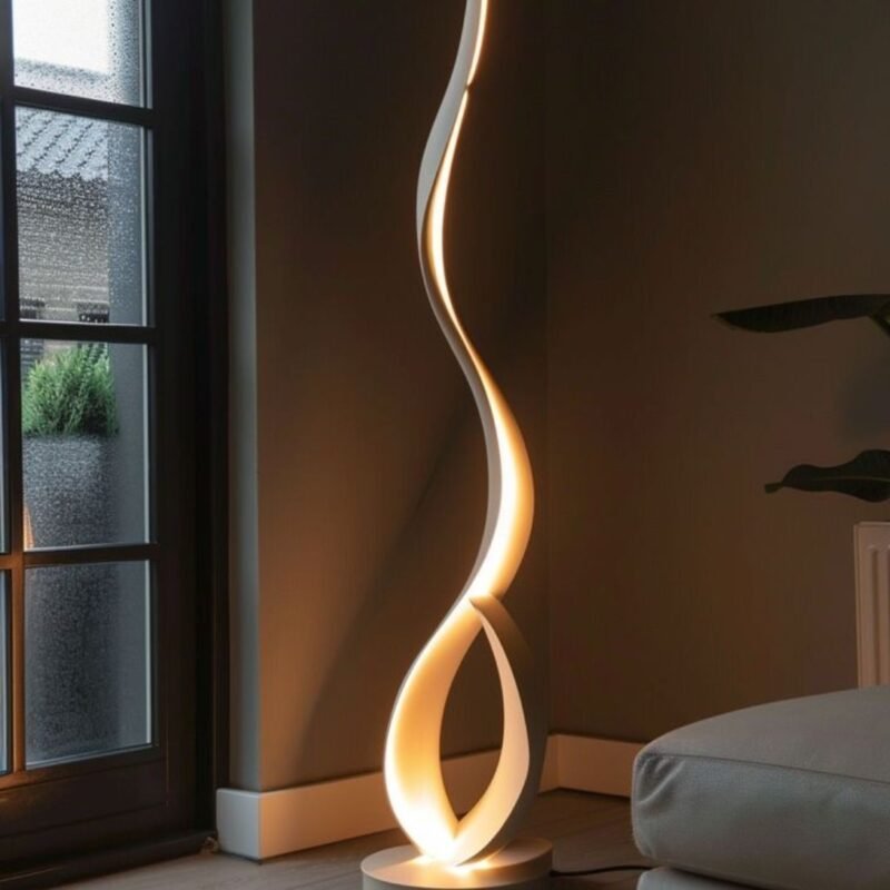 SCULPTURAL CURVED FLOOR LAMP